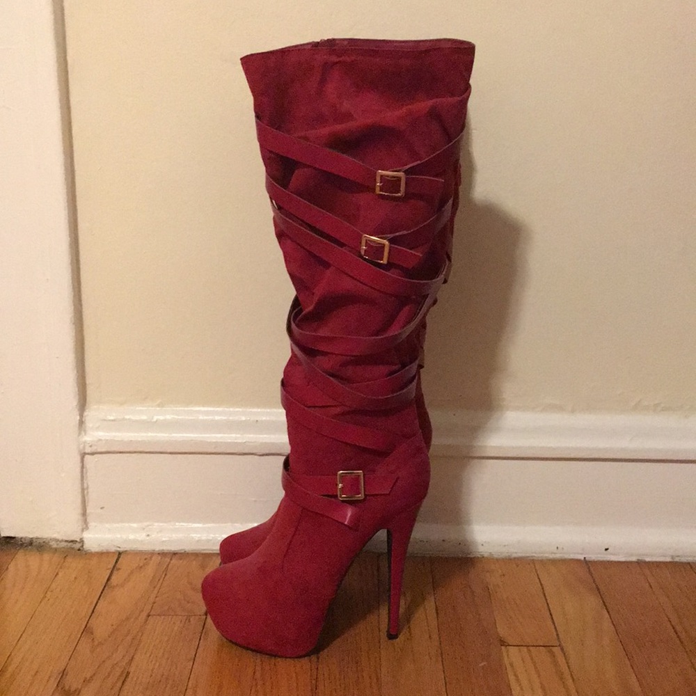 Just at/over the knees boots